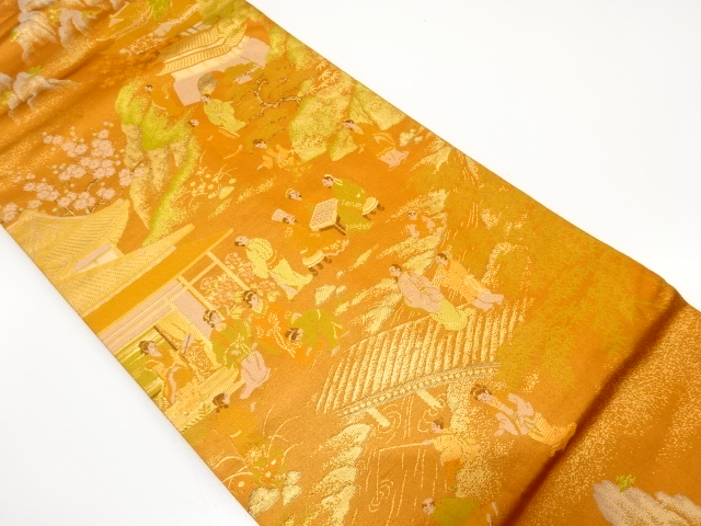 JAPANESE NAGOYA OBI / WOVEN SCENERY IN TANG